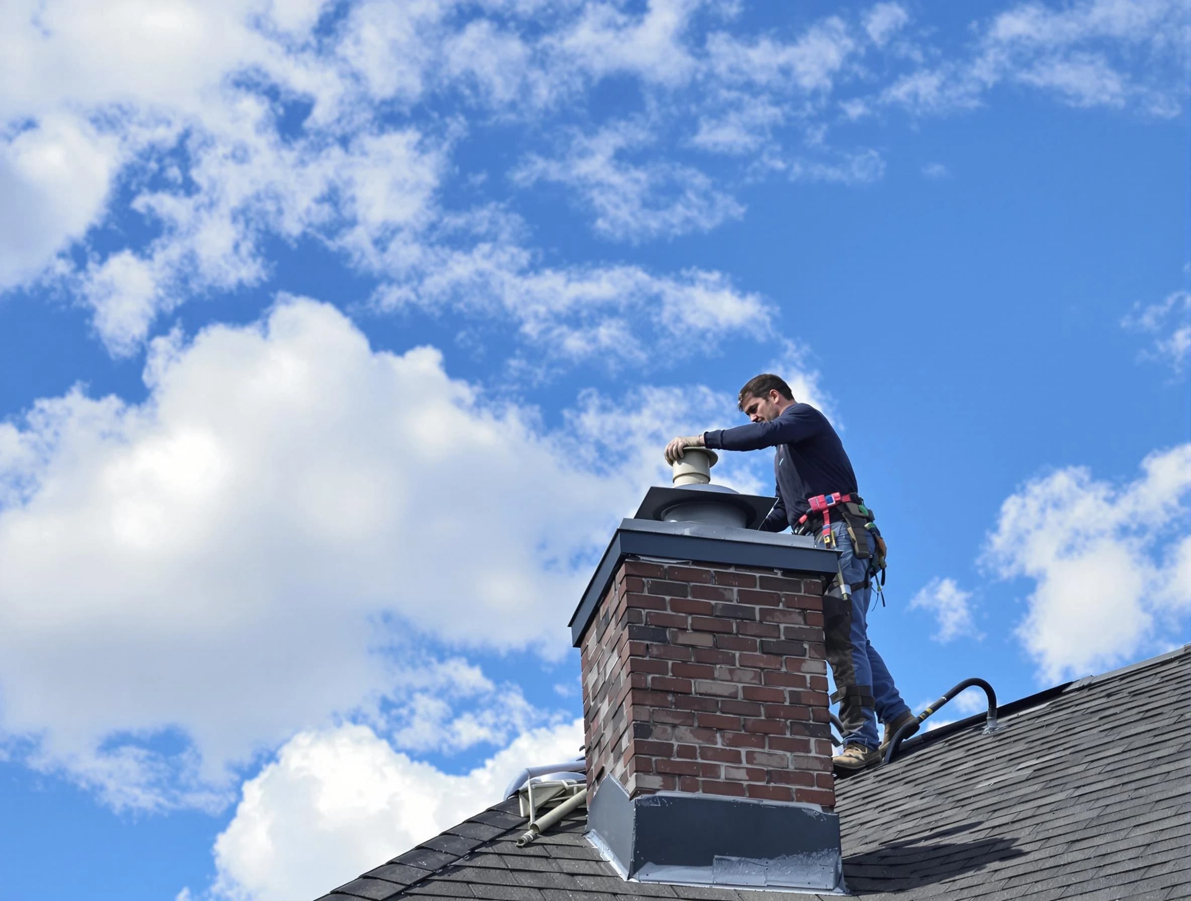Niwot Chimney Sweep installing a sturdy chimney cap in Niwot, CO