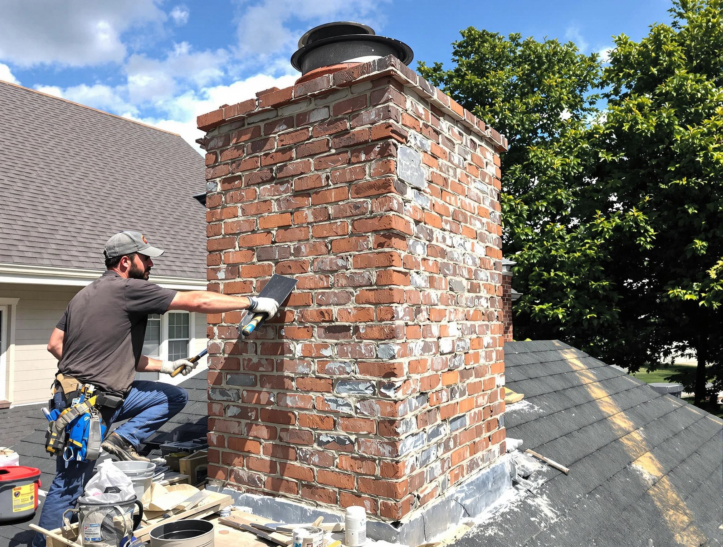 Completed chimney rebuild by Niwot Chimney Sweep in Niwot, CO