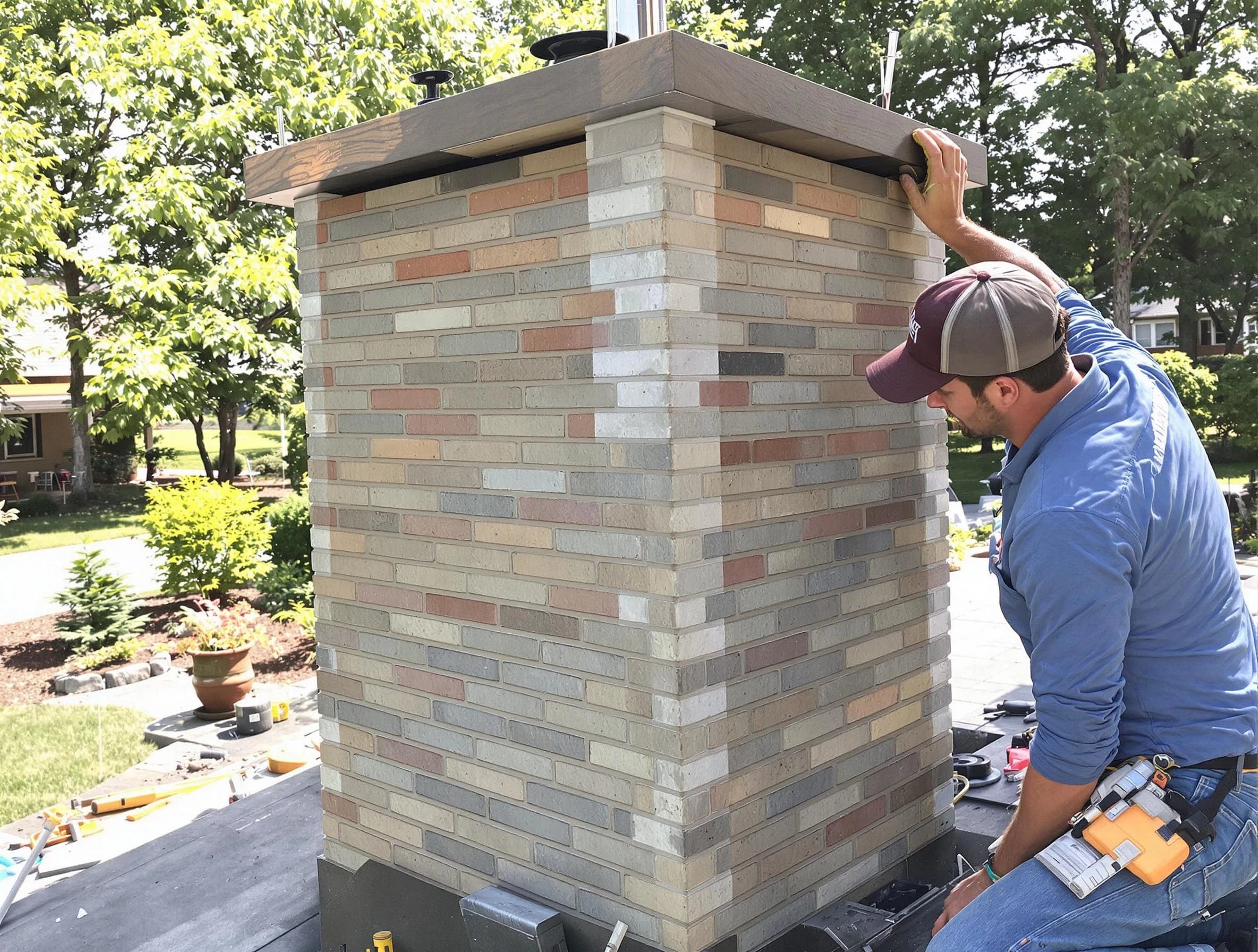 Niwot Chimney Sweep completing a modern chimney remodel in Niwot, CO