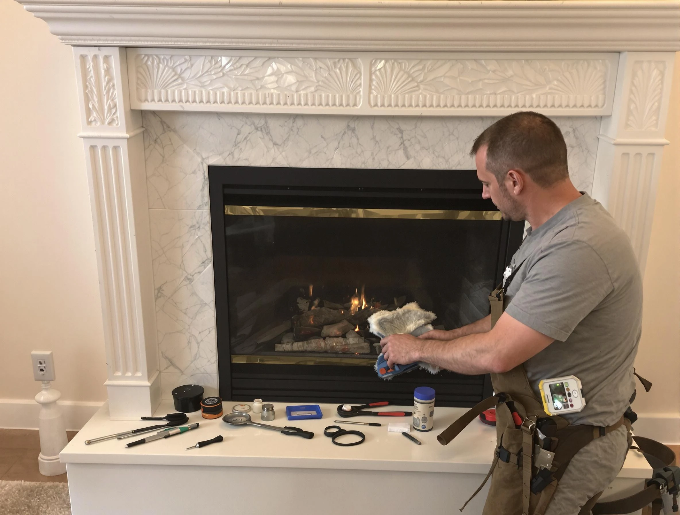 Niwot Chimney Sweep performing fireplace maintenance in Niwot, CO